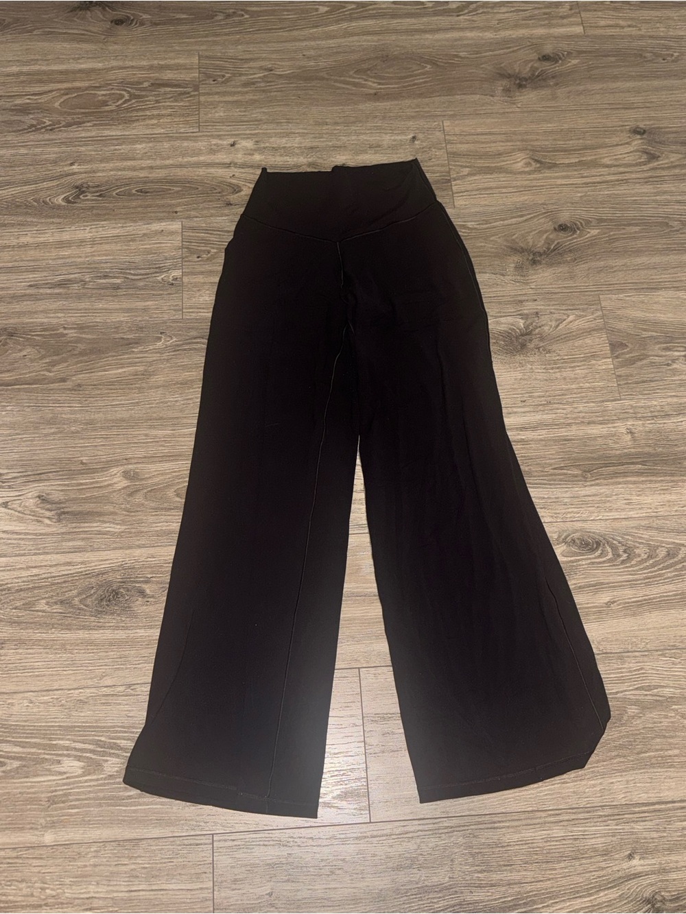 aerie Black High-Waist Wide Leg Pants